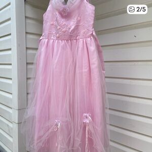 Charming Pink Floral Kids Dress Size 8